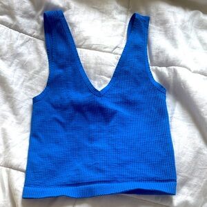Blue Nikibiki V-Neck Tank Top